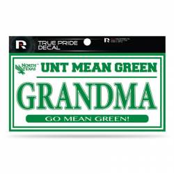 University Of North Texas Mean Green Grandma White - 3x6 True Pride Vinyl Sticker