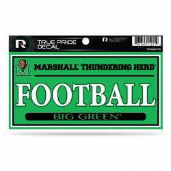 Marshall University Thundering Herd Football - 3x6 True Pride Vinyl Sticker