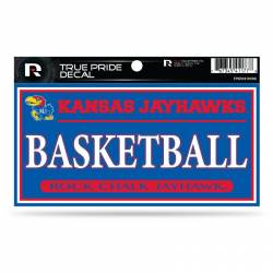 University Of Kansas Jayhawks Basketball - 3x6 True Pride Vinyl Sticker