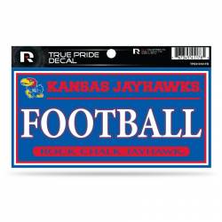 University Of Kansas Jayhawks Football - 3x6 True Pride Vinyl Sticker