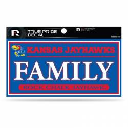 University Of Kansas Jayhawks Family - 3x6 True Pride Vinyl Sticker