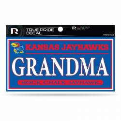 University Of Kansas Jayhawks Grandma - 3x6 True Pride Vinyl Sticker