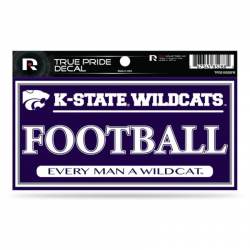 Kansas State University Wildcats Football - 3x6 True Pride Vinyl Sticker