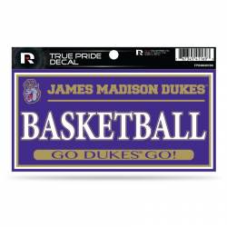 James Madison University Dukes Basketball - 3x6 True Pride Vinyl Sticker