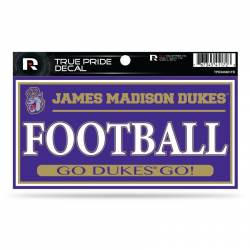 James Madison University Dukes Football - 3x6 True Pride Vinyl Sticker
