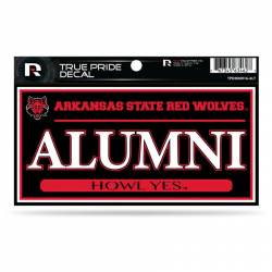 Arkansas State University Red Wolves Alumni Black - 3x6 True Pride Vinyl Sticker