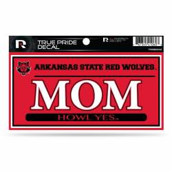 Arkansas State University Red Wolves Mom - 3x6 True Pride Vinyl Sticker