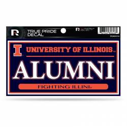 University Of Illinois Fighting Illini Alumni - 3x6 True Pride Vinyl Sticker