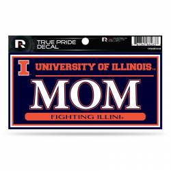 University Of Illinois Fighting Illini Mom - 3x6 True Pride Vinyl Sticker