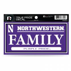 Northwestern University Wildcats Family - 3x6 True Pride Vinyl Sticker