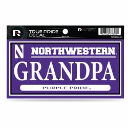 Northwestern University Wildcats Grandpa - 3x6 True Pride Vinyl Sticker