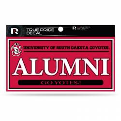 University Of South Dakota Coyotes Alumni - 3x6 True Pride Vinyl Sticker