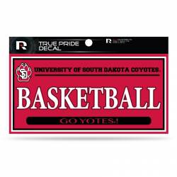 University Of South Dakota Coyotes Basketball - 3x6 True Pride Vinyl Sticker