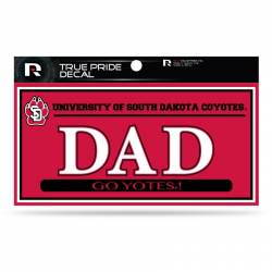 University Of South Dakota Coyotes Dad - 3x6 True Pride Vinyl Sticker