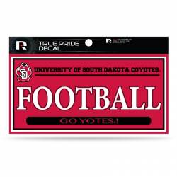 University Of South Dakota Coyotes Football - 3x6 True Pride Vinyl Sticker