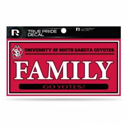 University Of South Dakota Coyotes Family - 3x6 True Pride Vinyl Sticker