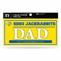 South Dakota State University Jackrabbits Dad Yellow - 3x6 True Pride Vinyl Sticker