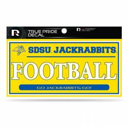 South Dakota State University Jackrabbits Football Yellow - 3x6 True Pride Vinyl Sticker