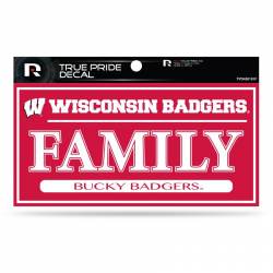 University Of Wisconsin Badgers Family - 3x6 True Pride Vinyl Sticker
