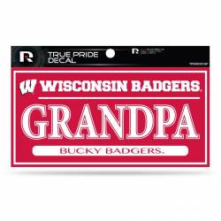 University Of Wisconsin Badgers Grandpa - 3x6 True Pride Vinyl Sticker