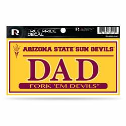 Arizona State University Sun Devils Dad Yellow - 3x6 True Pride Vinyl Sticker