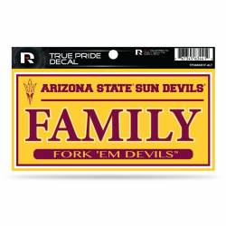 Arizona State University Sun Devils Family Yellow - 3x6 True Pride Vinyl Sticker