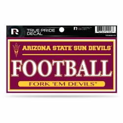Arizona State University Sun Devils Football - 3x6 True Pride Vinyl Sticker