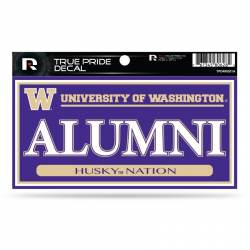 University Of Washington Huskies Alumni - 3x6 True Pride Vinyl Sticker