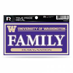 University Of Washington Huskies Family - 3x6 True Pride Vinyl Sticker