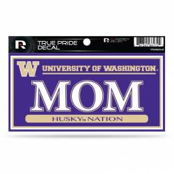 University Of Washington Huskies Mom - 3x6 True Pride Vinyl Sticker