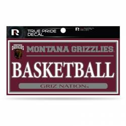 University Of Montana Grizzlies Basketball - 3x6 True Pride Vinyl Sticker