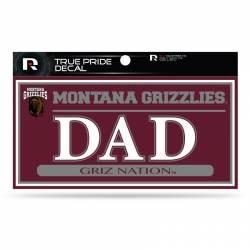 University Of Montana Grizzlies Dad - 3x6 True Pride Vinyl Sticker
