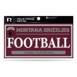 University Of Montana Grizzlies Football - 3x6 True Pride Vinyl Sticker