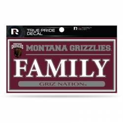 University Of Montana Grizzlies Family - 3x6 True Pride Vinyl Sticker