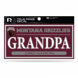 University Of Montana Grizzlies Grandpa - 3x6 True Pride Vinyl Sticker