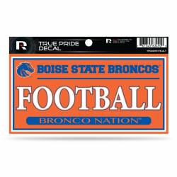 Boise State University Broncos Football Orange - 3x6 True Pride Vinyl Sticker
