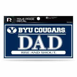 Brigham Young University BYU Cougars Dad - 3x6 True Pride Vinyl Sticker