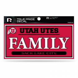 University Of Utah Utes Family - 3x6 True Pride Vinyl Sticker