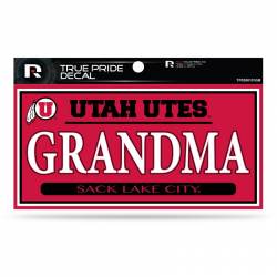 University Of Utah Utes Grandma - 3x6 True Pride Vinyl Sticker