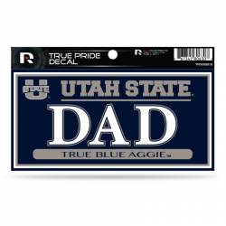 Utah State University Aggies Dad - 3x6 True Pride Vinyl Sticker