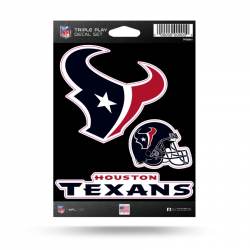 Houston Texans - 3 Piece Triple Play Sticker Sheet