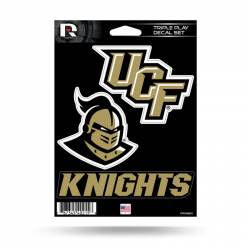 University Of Central Florida Knights - 3 Piece Triple Play Sticker Sheet