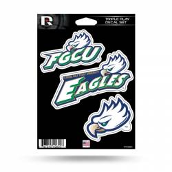 Florida Gulf Coast University Eagles - 3 Piece Triple Play Sticker Sheet