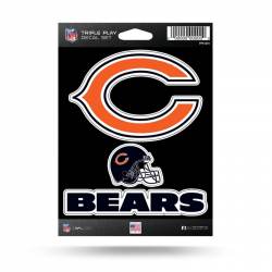 Chicago Bears - 3 Piece Triple Play Sticker Sheet