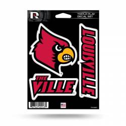 University Of Louisville Cardinals - 3 Piece Triple Play Sticker Sheet