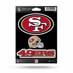 San Francisco 49ers - 3 Piece Triple Play Sticker Sheet