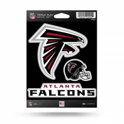 Atlanta Falcons - 3 Piece Triple Play Sticker Sheet