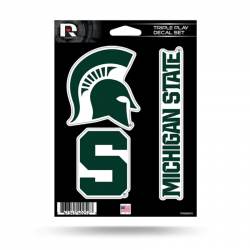 Michigan State University Spartans - 3 Piece Triple Play Sticker Sheet
