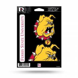 Ferris State University Bulldogs - 3 Piece Triple Play Sticker Sheet