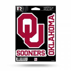 University Of Oklahoma Sooners - 3 Piece Triple Play Sticker Sheet